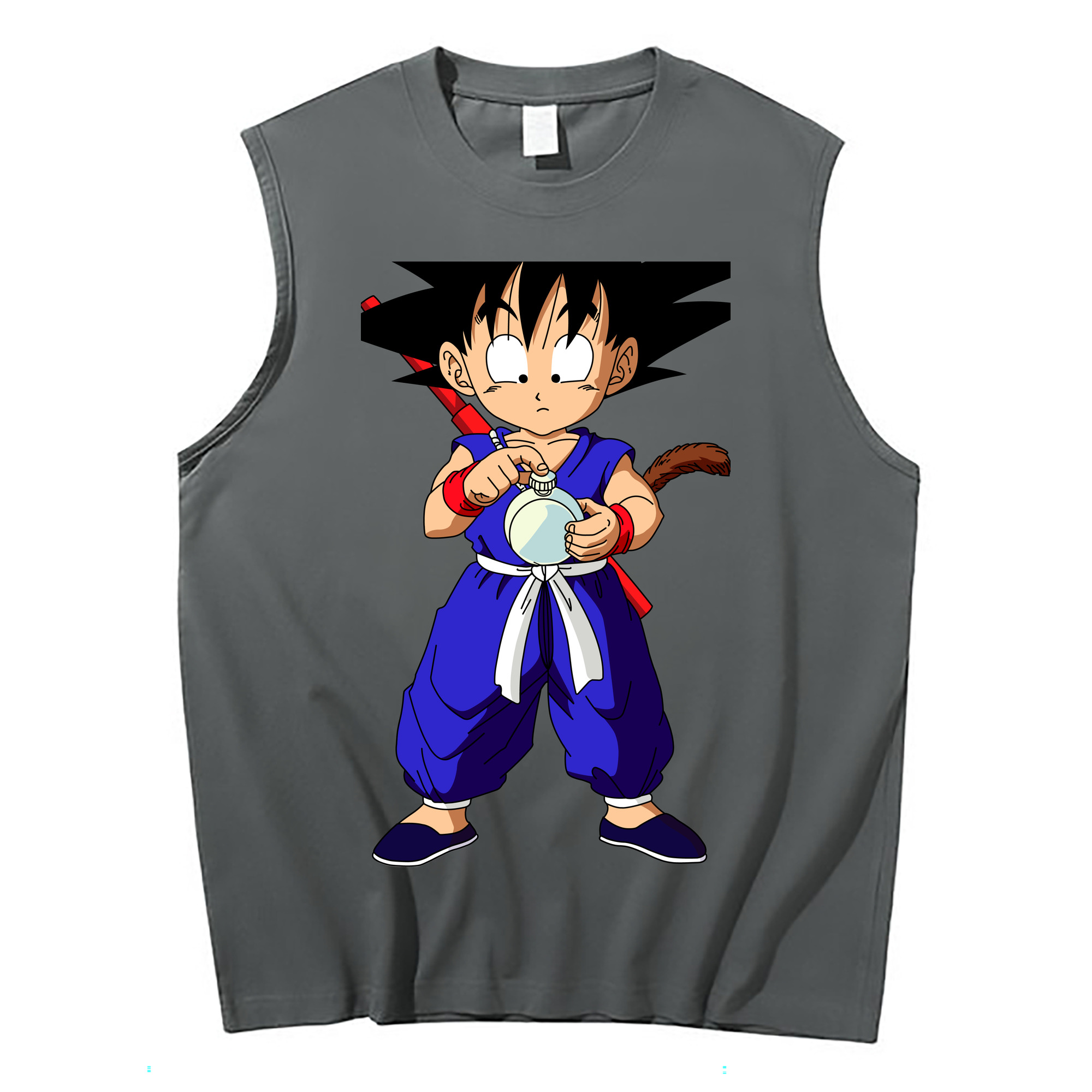 （画像用） ドラゴンボール 孫悟空（そん ごくう）Son Goku カカロット DRAGON BALL Kakarotto コットン100％タンクトップ（フロントプリント）